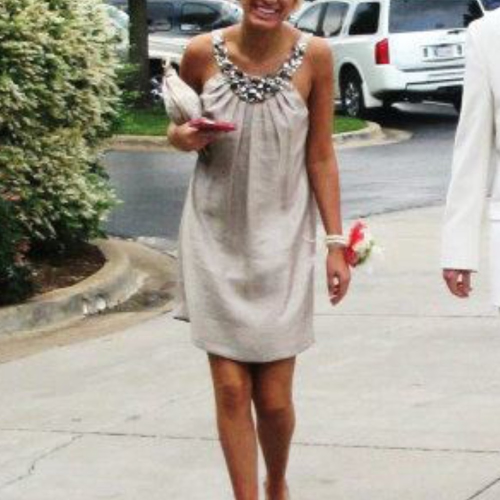 champagne mini dress